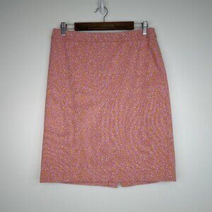 TALBOTS Printed Cotton Stretch  Skirt Size 10